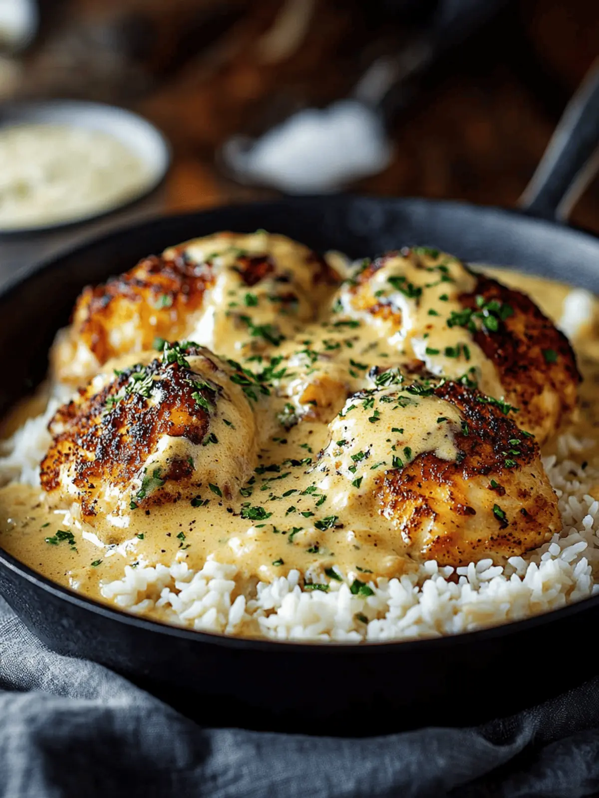 Sizzle Up Creamy Smothered Chicken And Rice