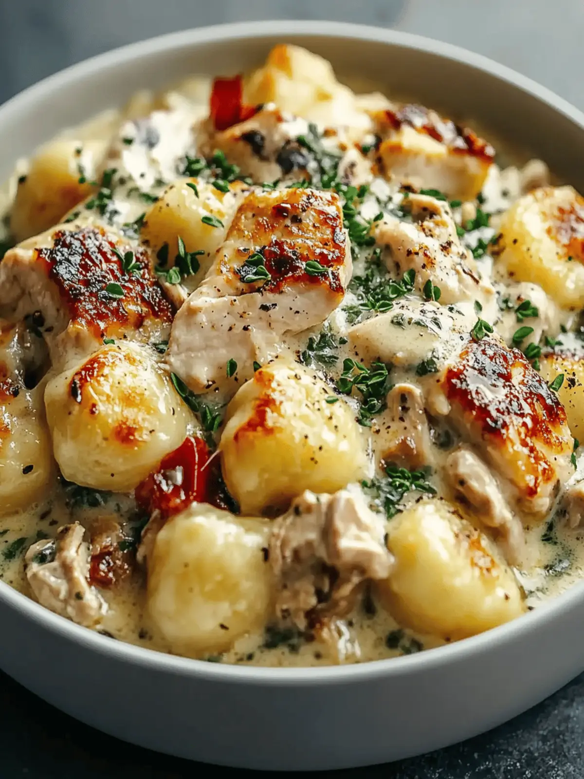 One Pot Gnocchi Chicken Pot Pie