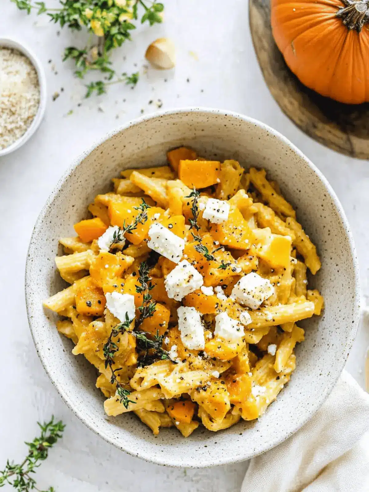 Roasted Pumpkin & Feta Pasta