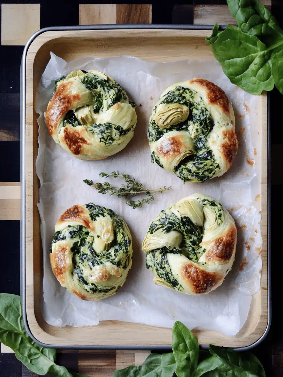 Spinach Artichoke Swirls