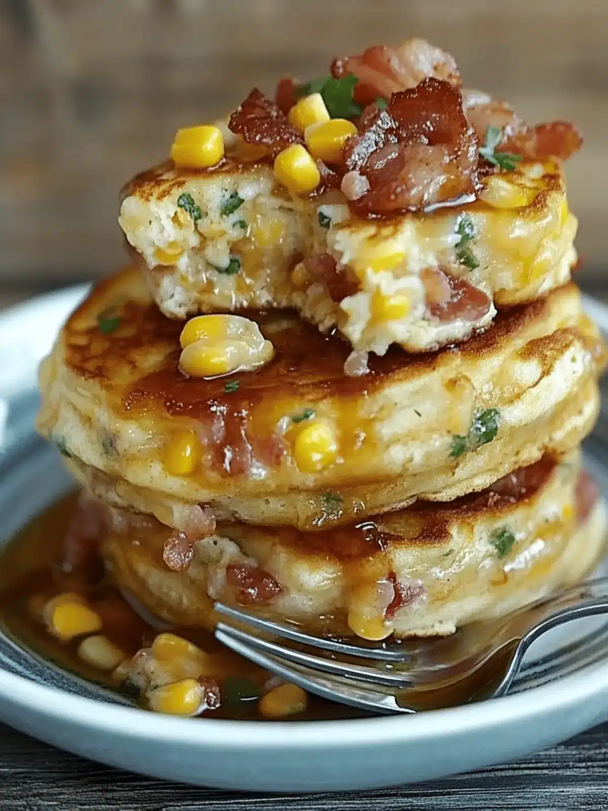 Bacon and Corn Griddle Cakes