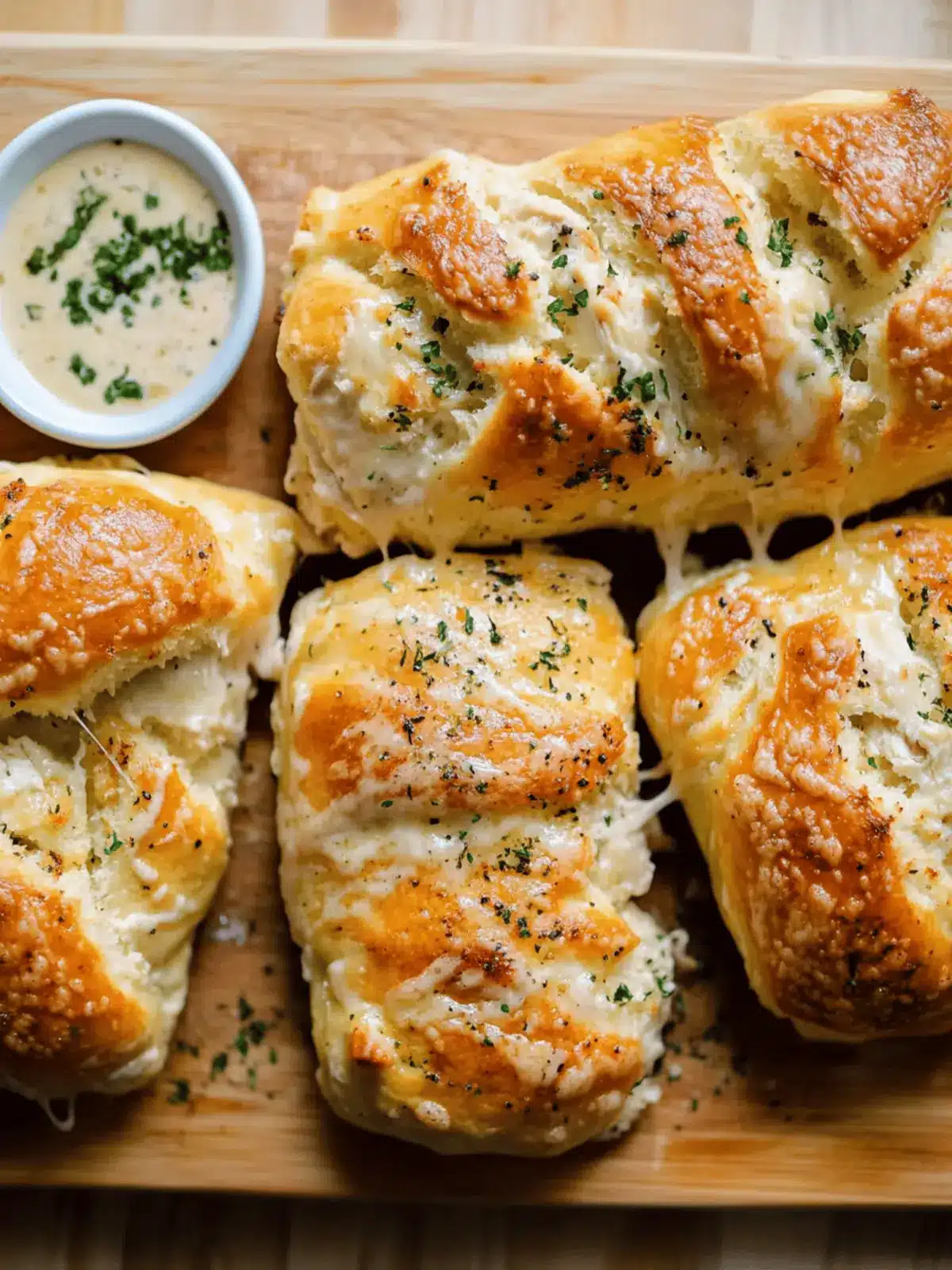 Soft Chicken Alfredo Bread