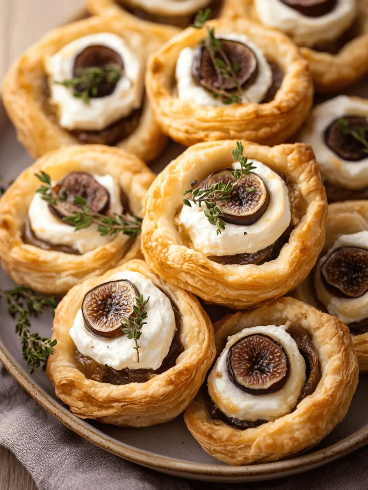 Goat Cheese and Fig Puff Pastry Tarts