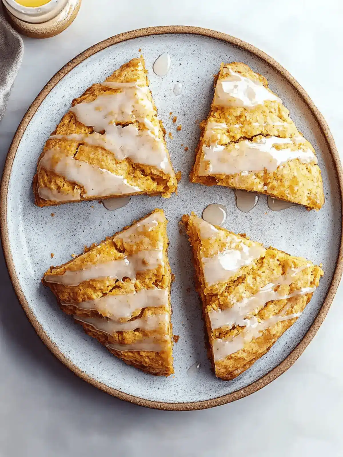 Maple Glazed Pumpkin Scones