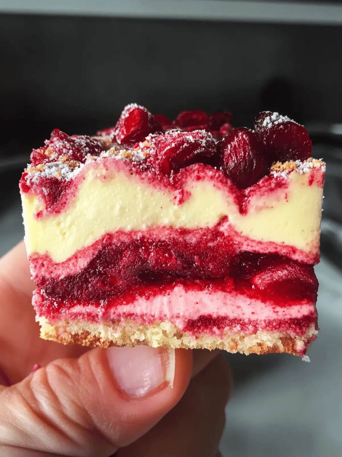 No-Bake Cranberry Tiramisu