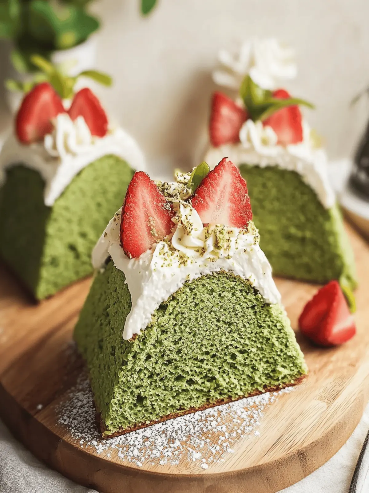 Matcha Chiffon Cake Sandwiches