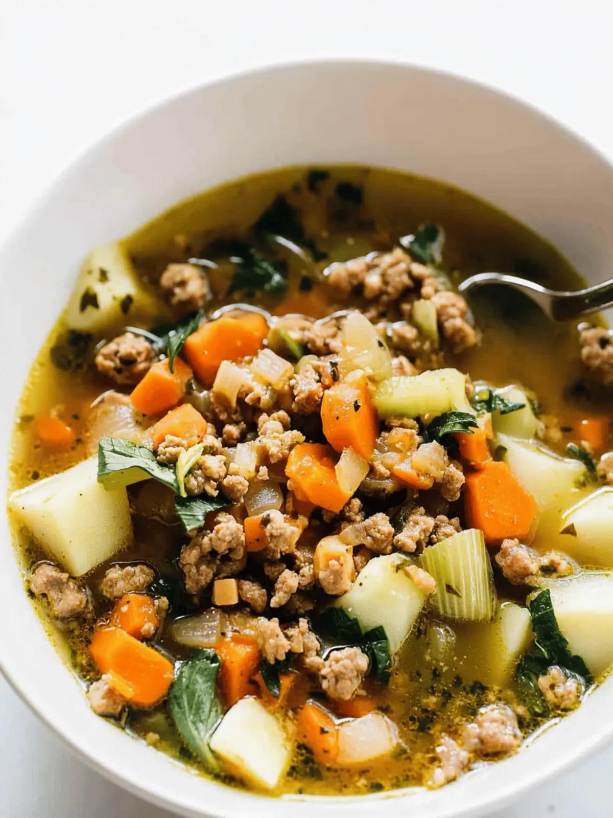 Anti-Inflammatory Ground Turkey Soup