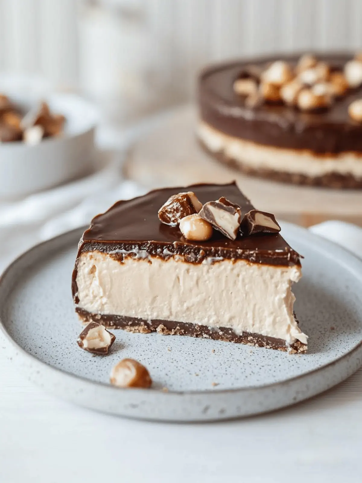 Vegan Snickers Cheesecake