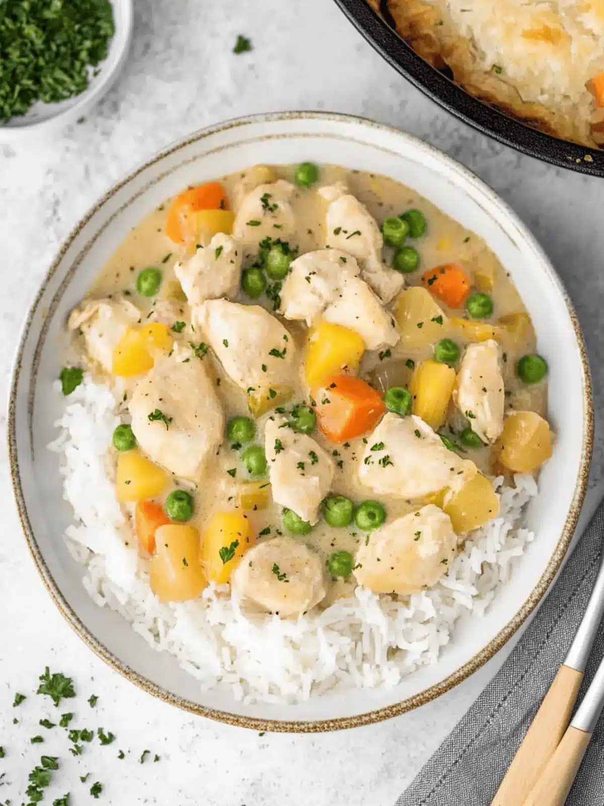 Crustless Chicken Pot Pie