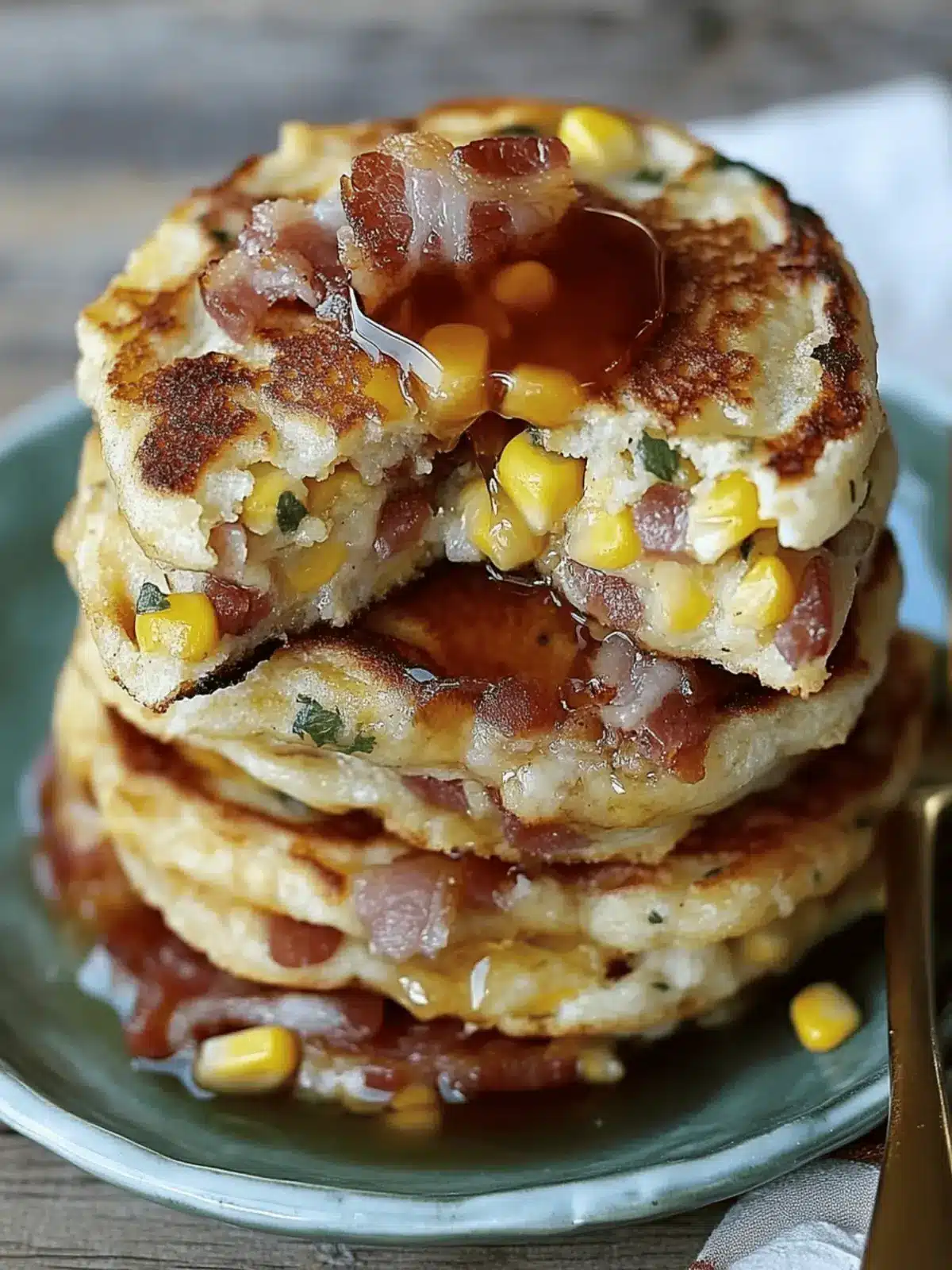 Bacon and Corn Griddle Cakes