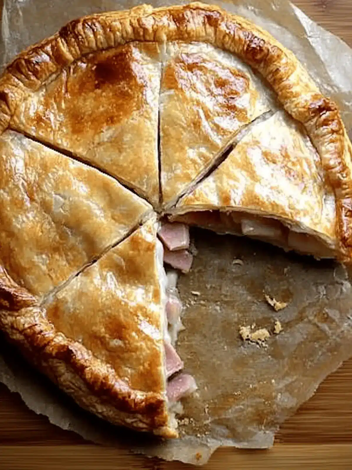 Ham and Cheese Puff Pastry Pie