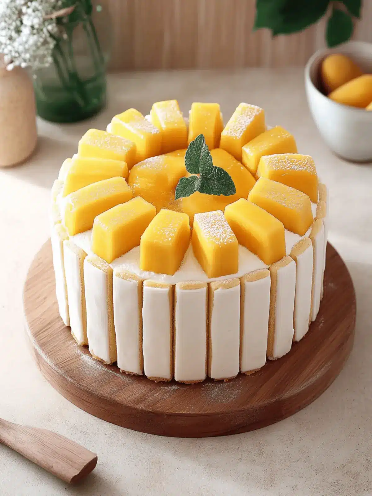 Mango Charlotte Cake