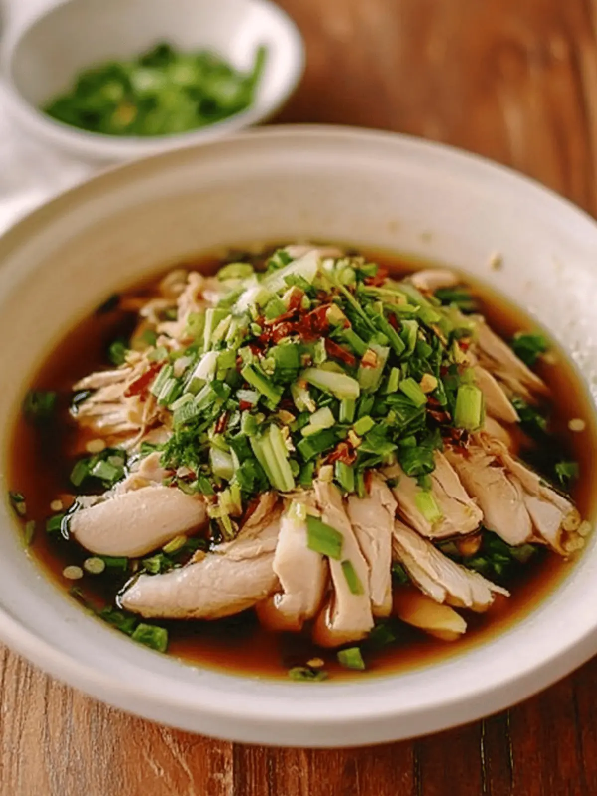 Poached Chicken with Ginger Scallion Sauce