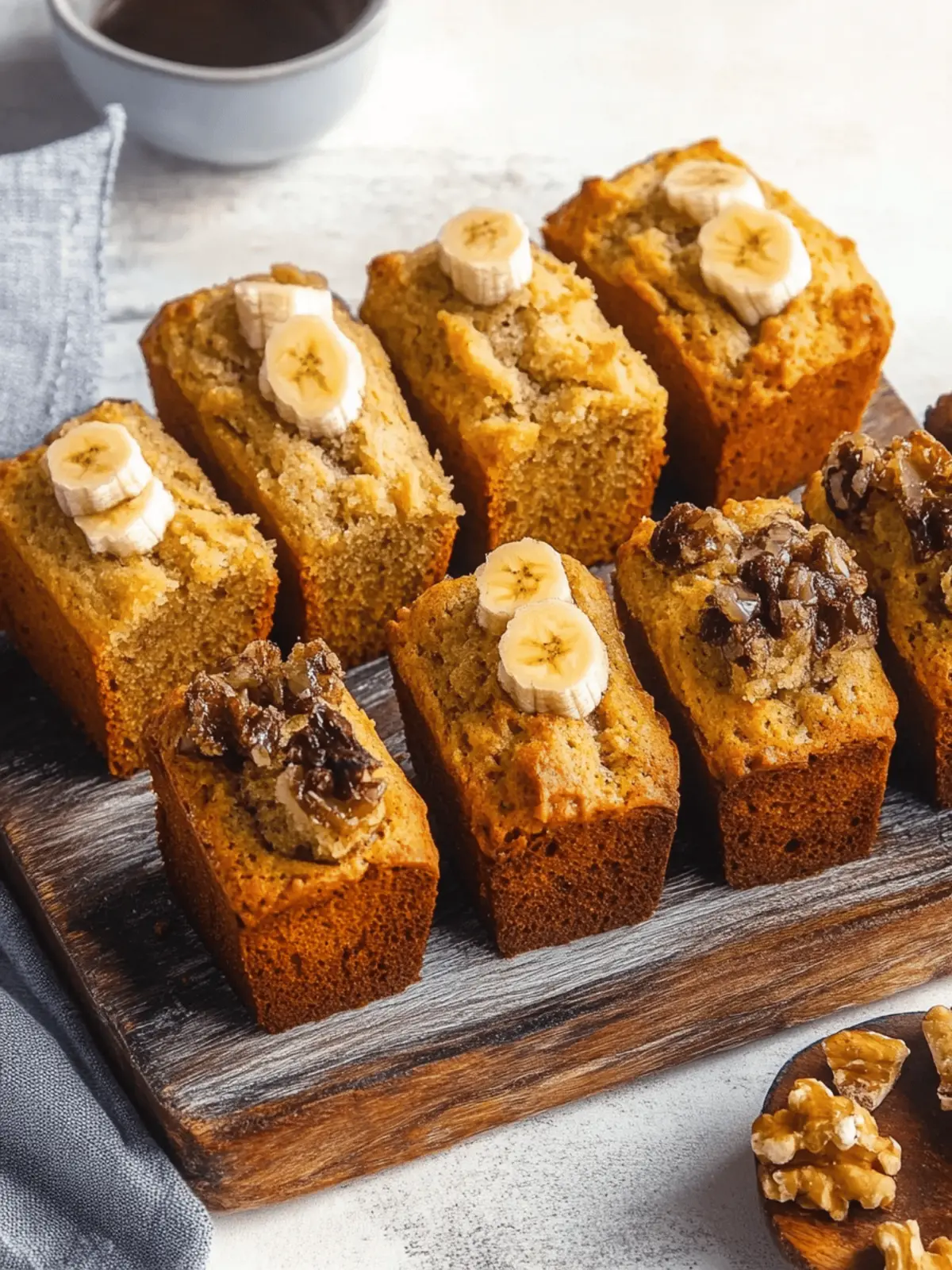 Mini Banana Bread Loaf Cakes
