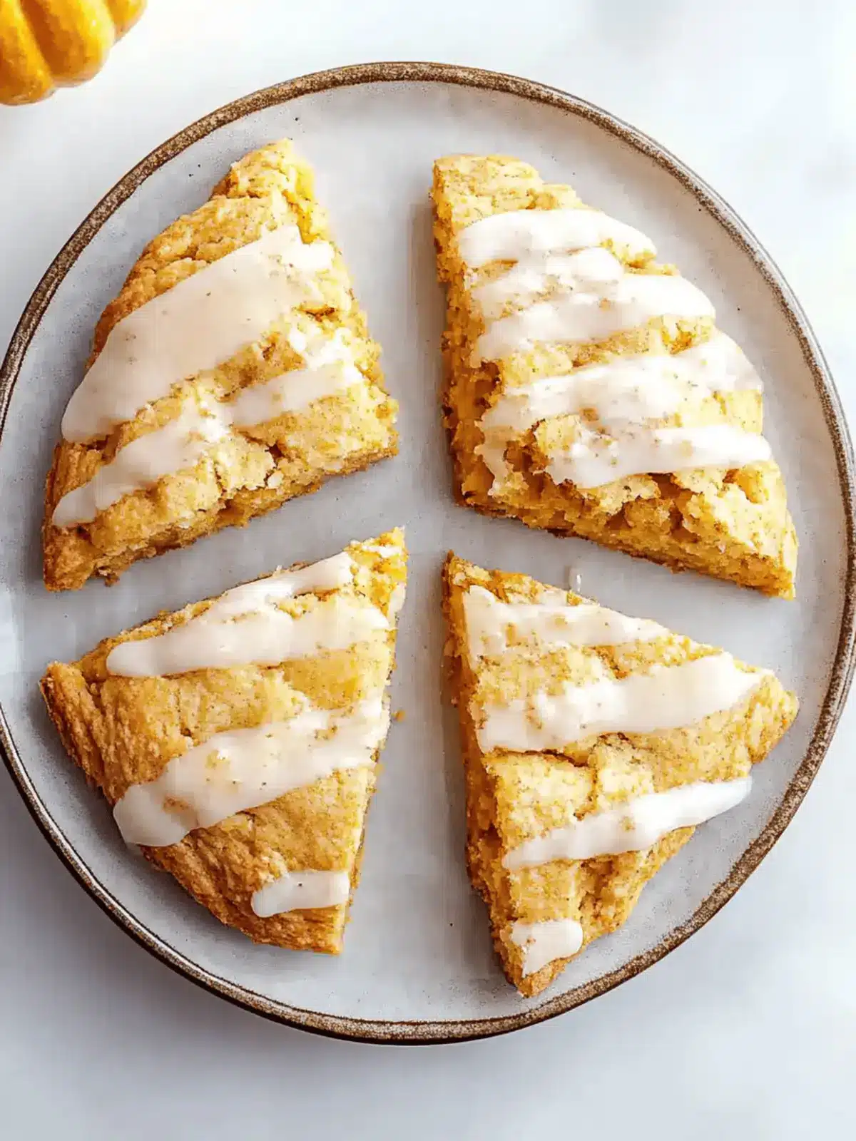Maple Glazed Pumpkin Scones