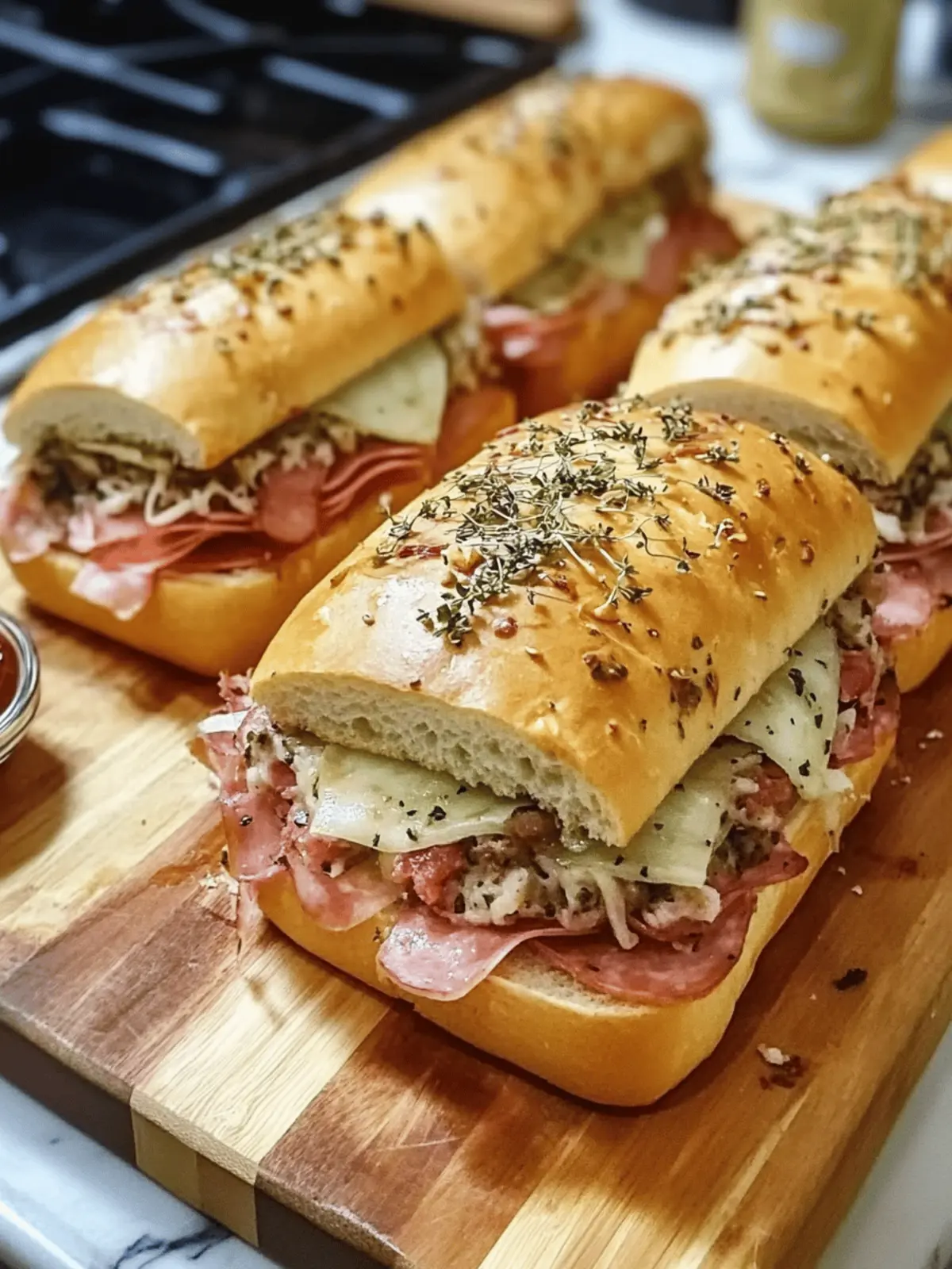 Baked Italian Sub Sandwiches