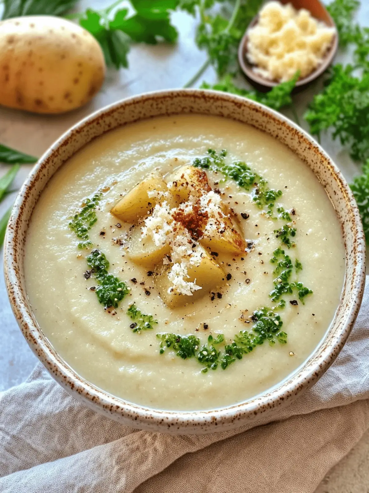 Roasted Garlic Potato Soup