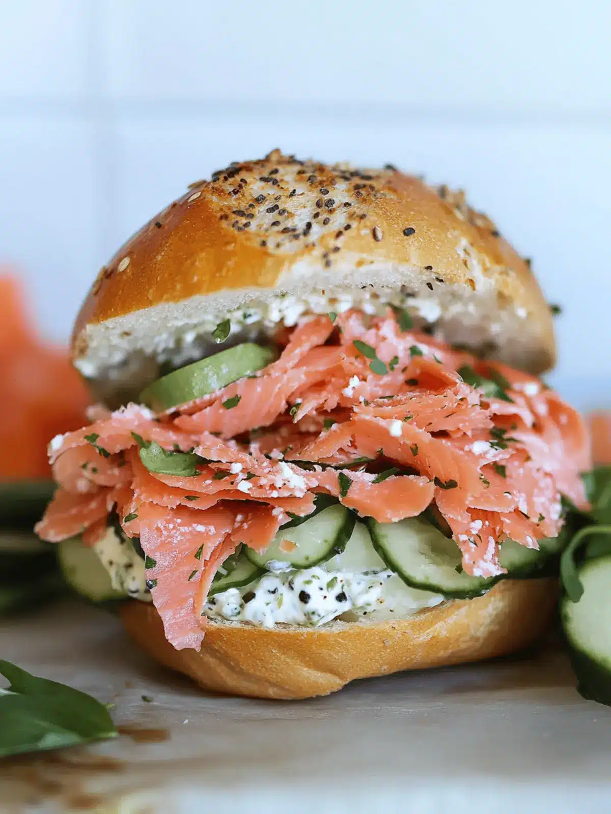 Chopped Smoked Salmon Sandwich