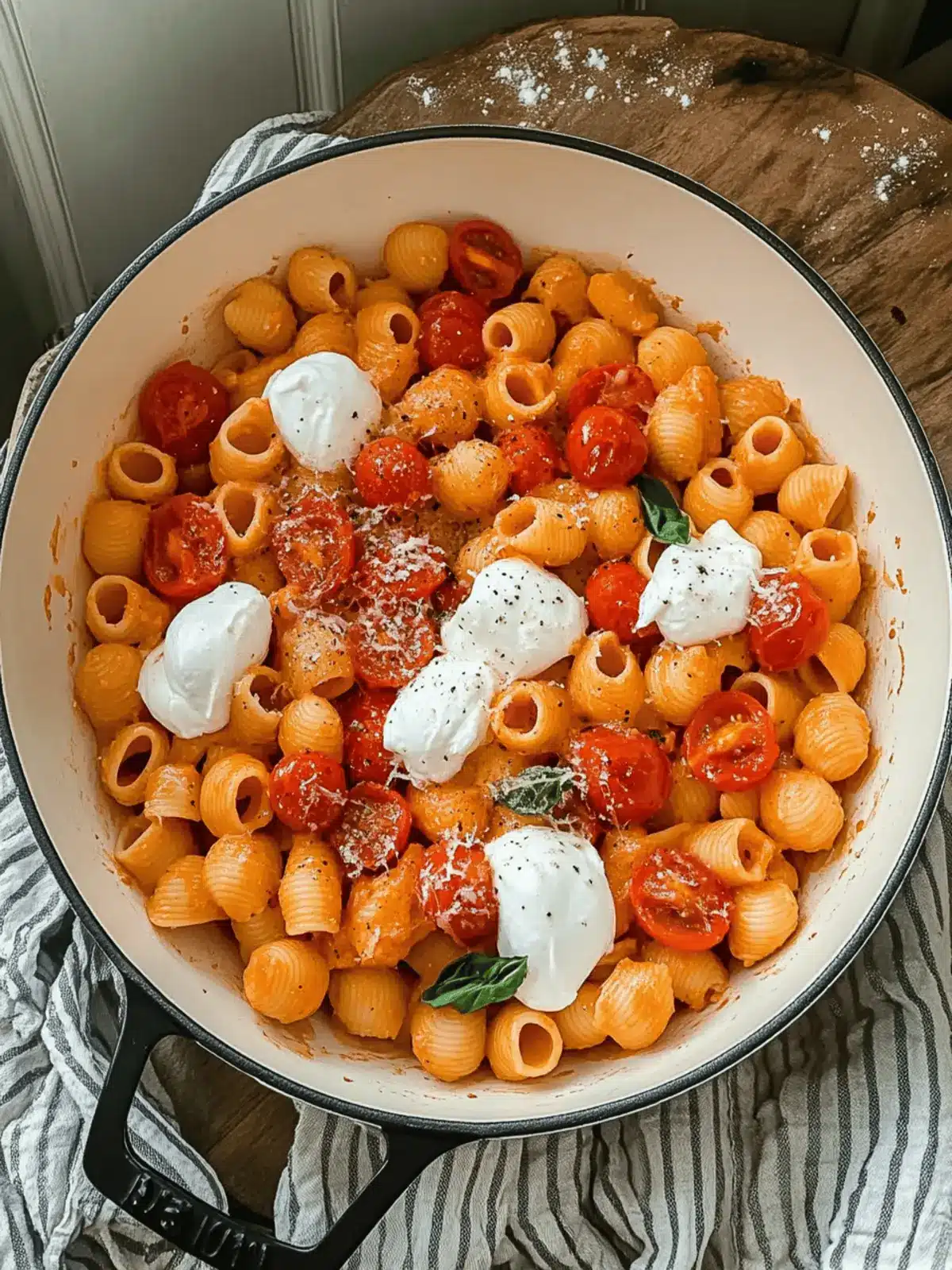 Spicy Tomato Burrata Pasta