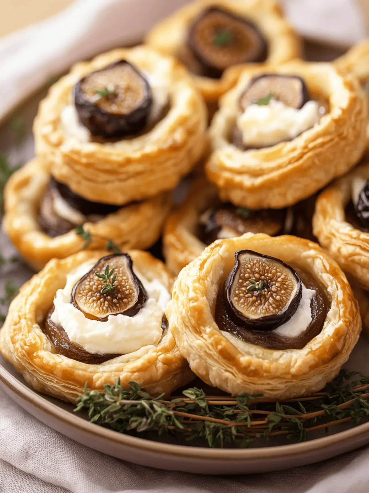 Goat Cheese and Fig Puff Pastry Tarts