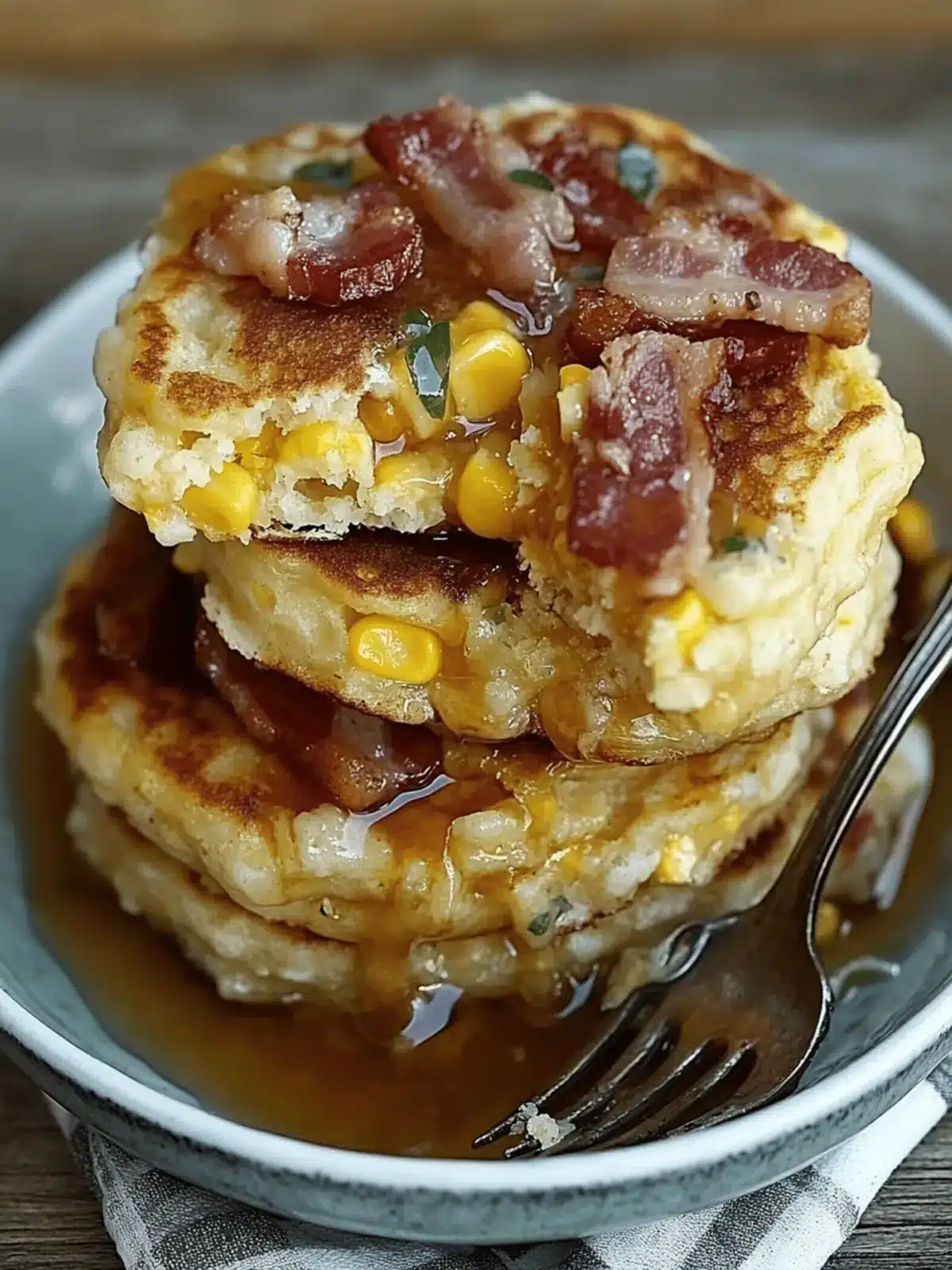 Bacon and Corn Griddle Cakes