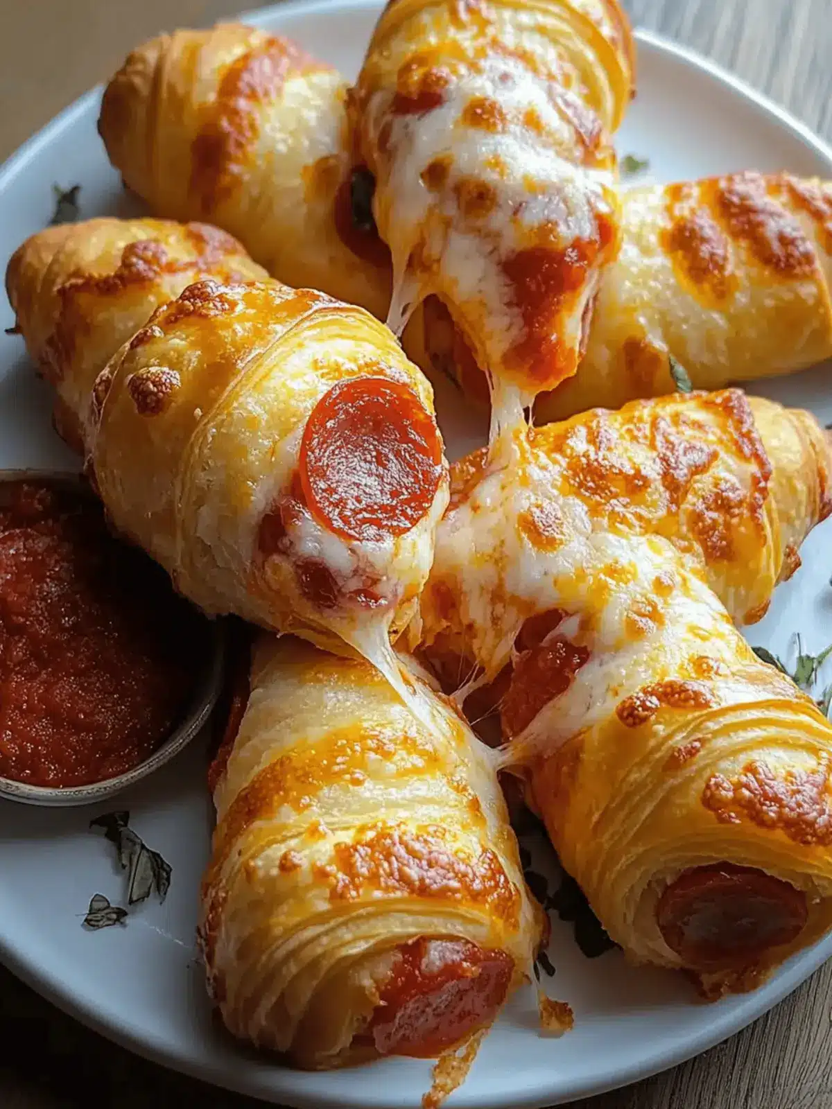 Mozzarella Pepperoni Croissant Rolls