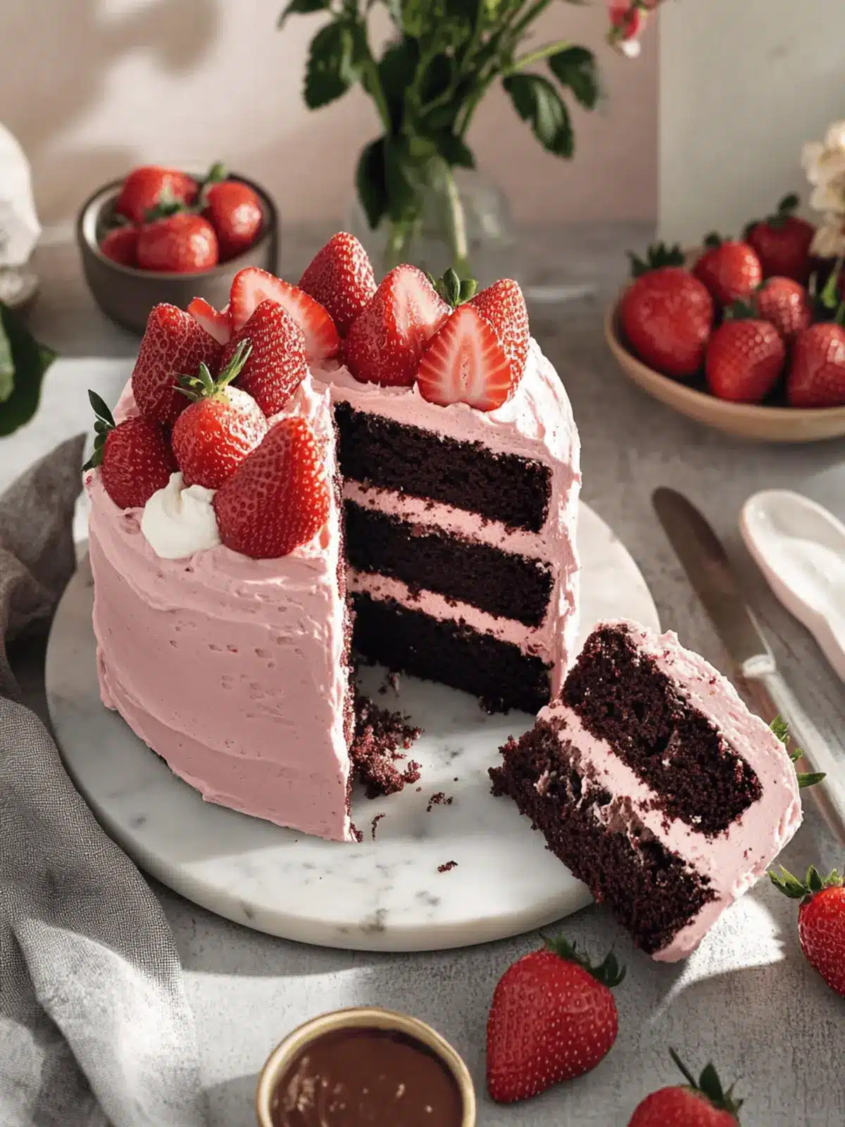 Strawberry Chocolate Cake