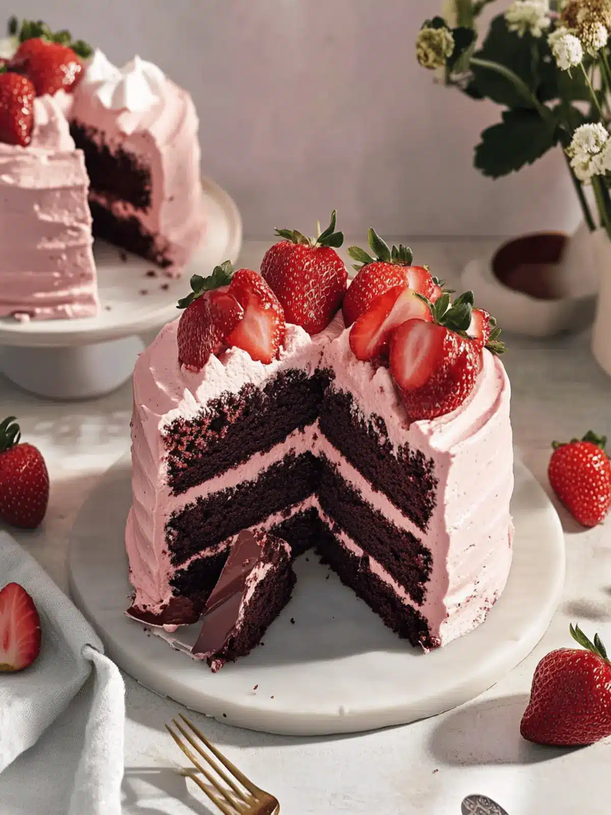 Strawberry Chocolate Cake