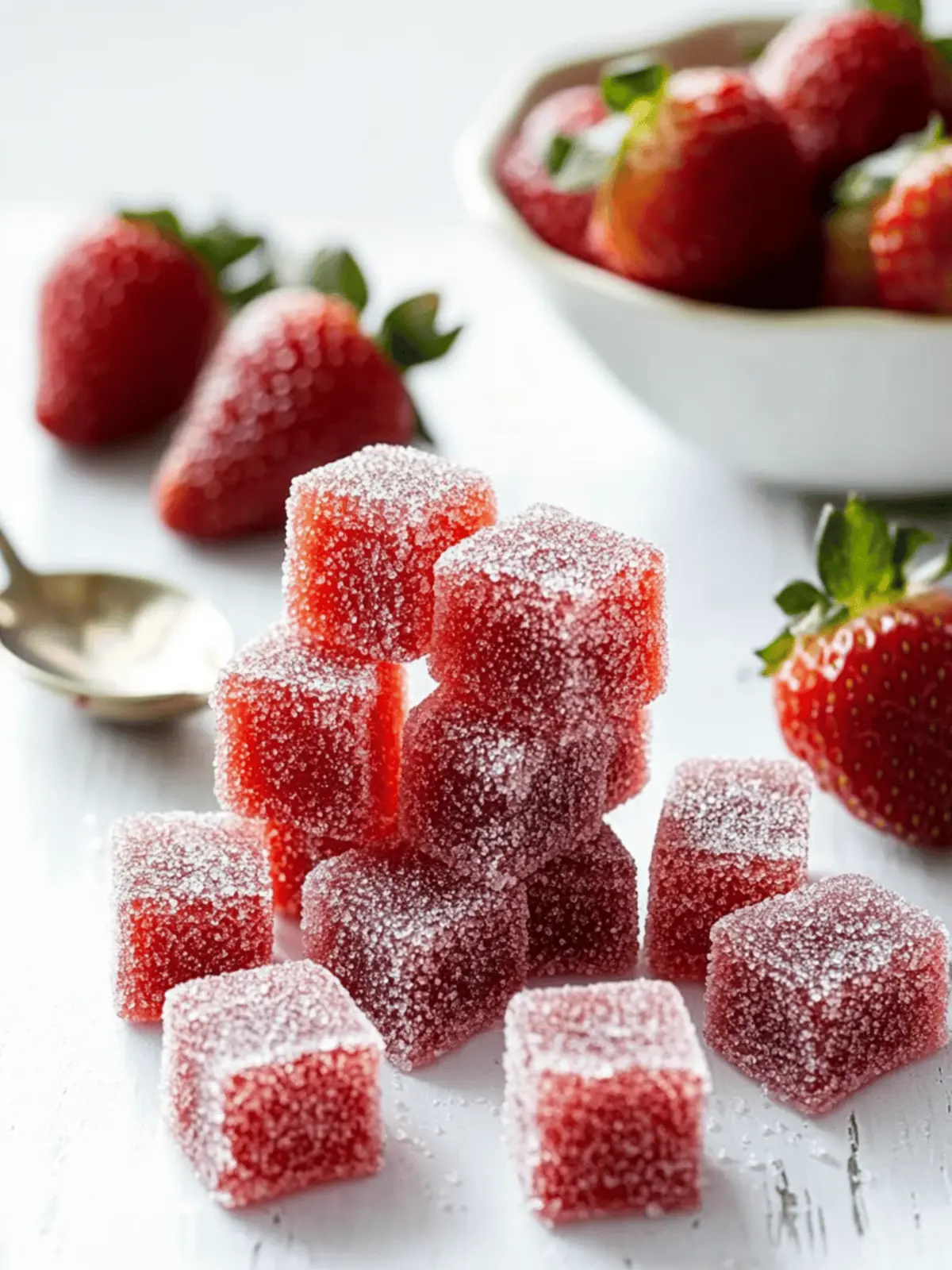 Homemade Sour Strawberry Gummies