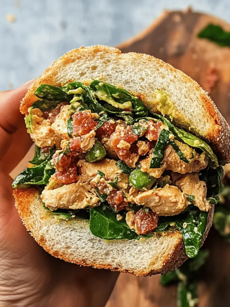 Marry Me Chicken Chopped Salad Sandwich