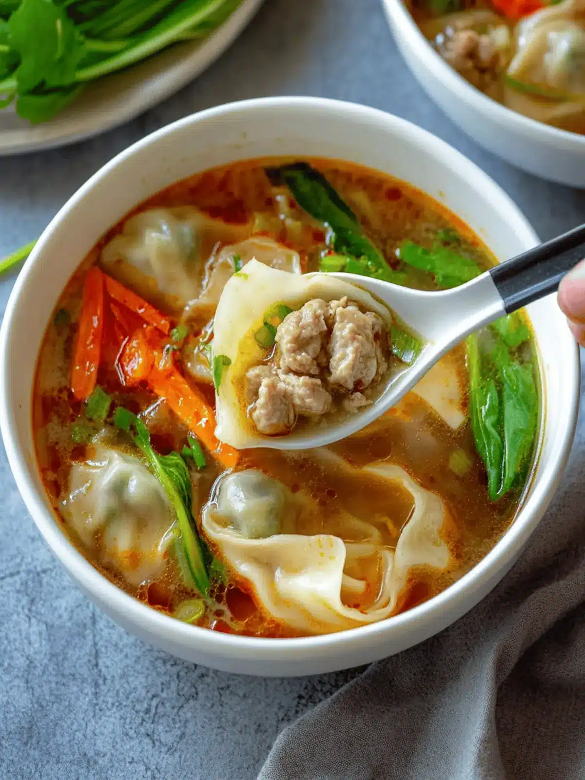 Deconstructed Wonton Soup
