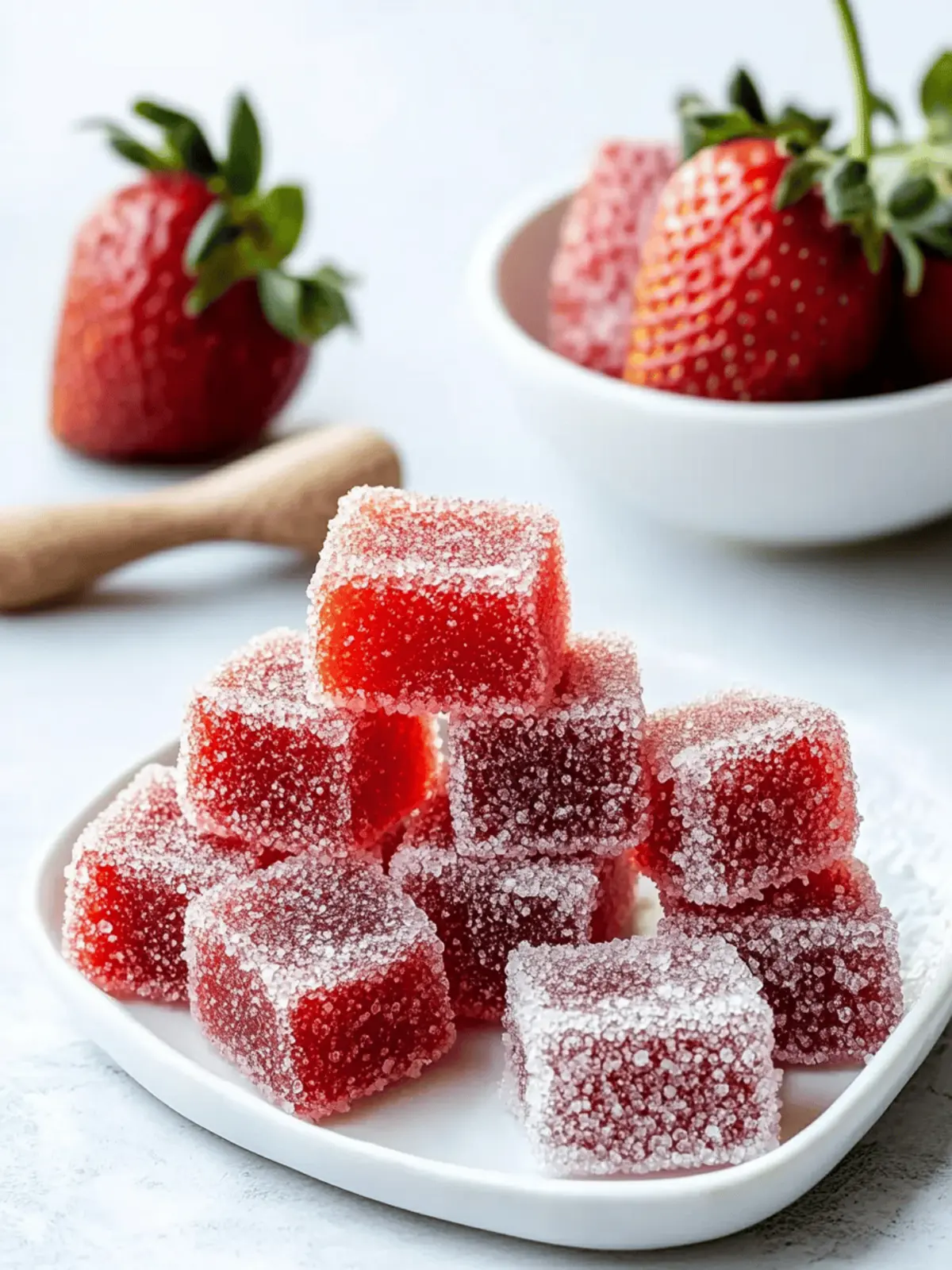 Homemade Sour Strawberry Gummies