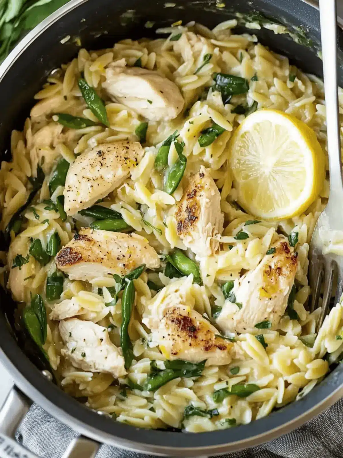 One Pot Lemon Chicken Orzo