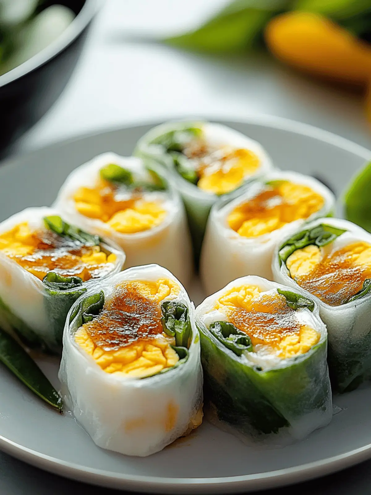 Crispy Rice Paper Egg Wraps