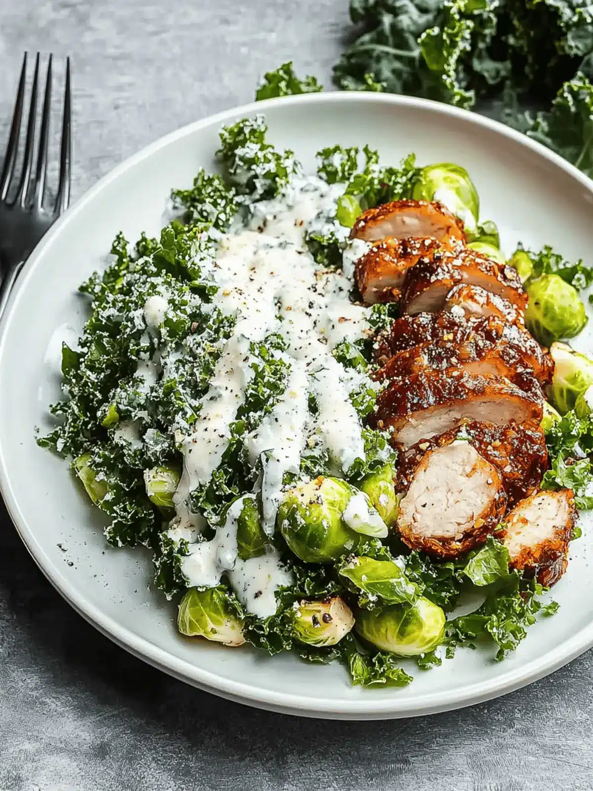 Kale and Brussels Sprouts Salad