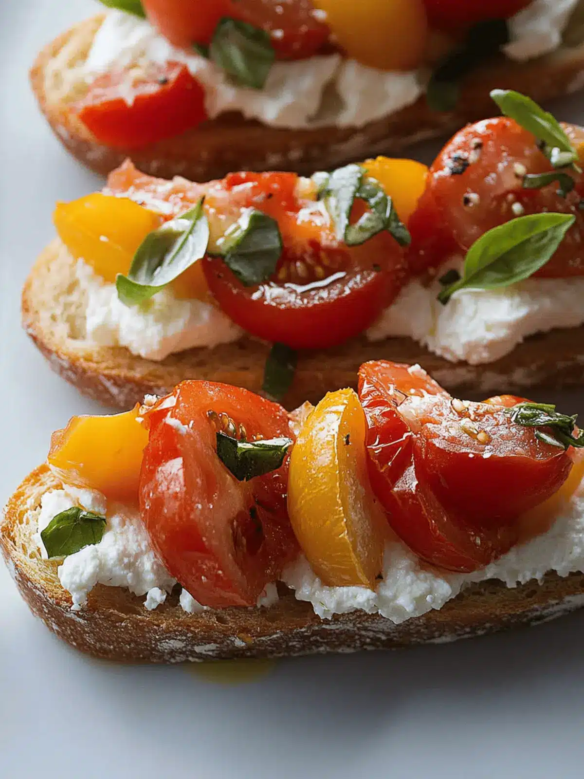 Tomato Crostini with Whipped Feta