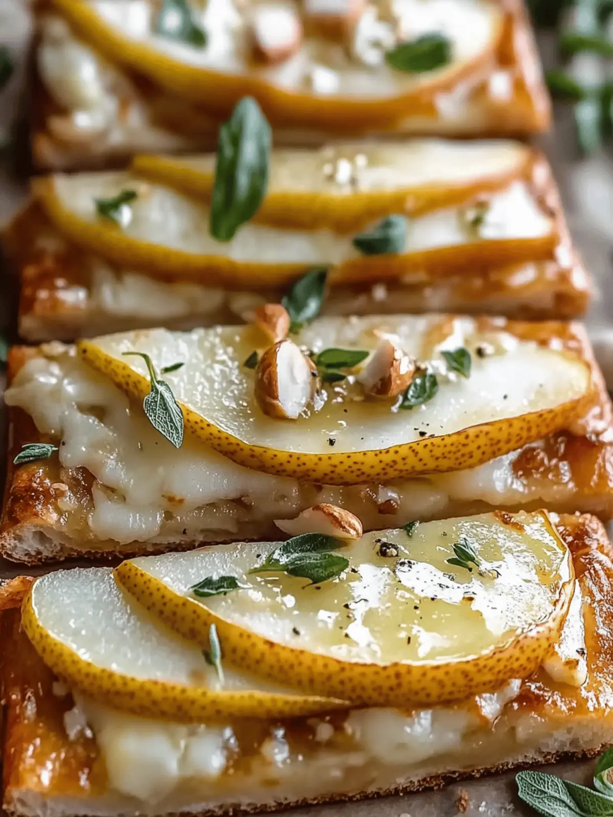 Pear and Gorgonzola Flatbread