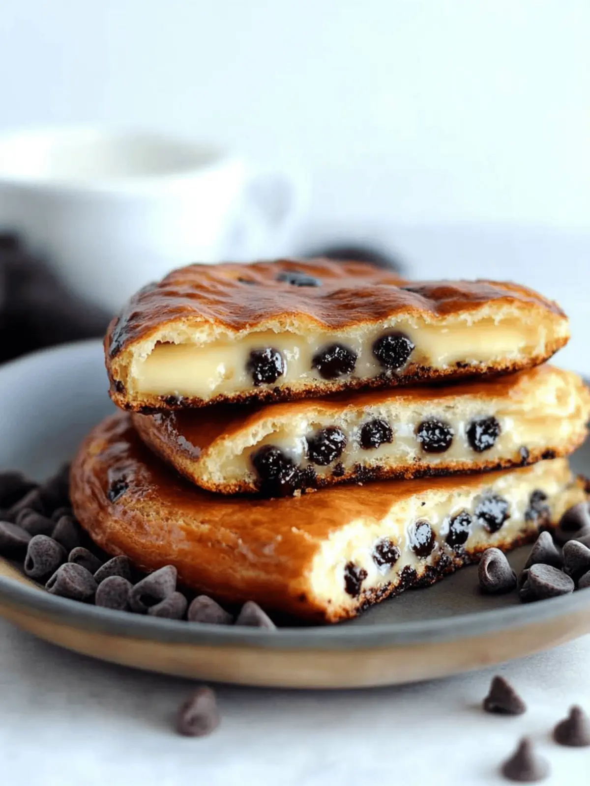 Chocolate Chip Vanilla Custard Brioches