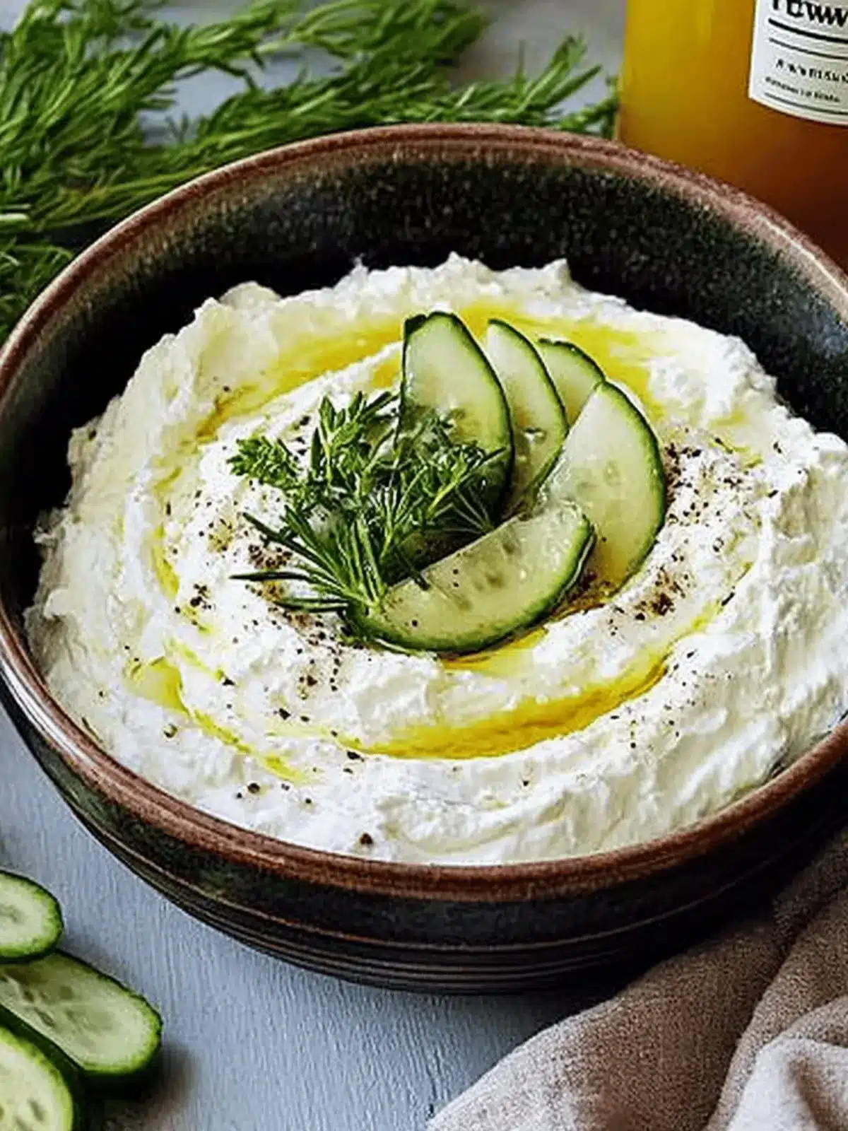 Creamy Whipped Feta with Fresh Herbs
