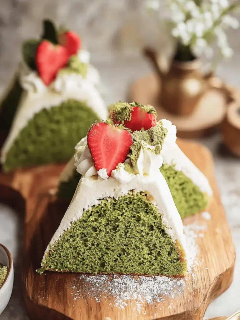 Matcha Chiffon Cake Sandwiches