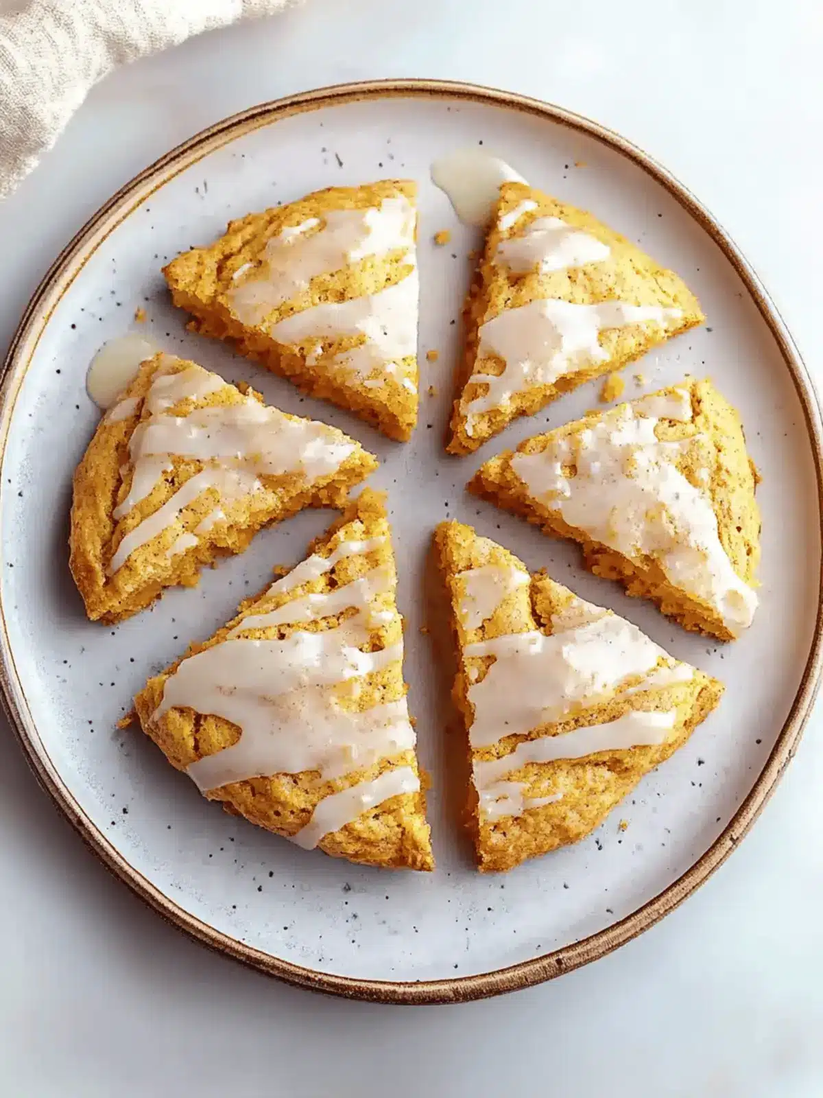 Maple Glazed Pumpkin Scones