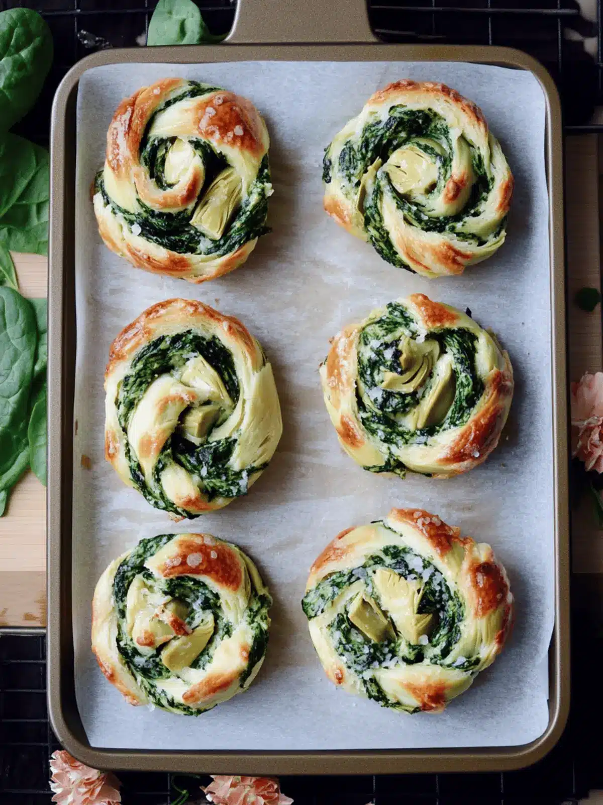 Spinach Artichoke Swirls