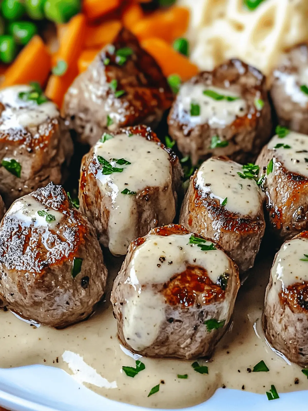Garlic Butter Steak Bites with a Rich Parmesan Cream Sauce