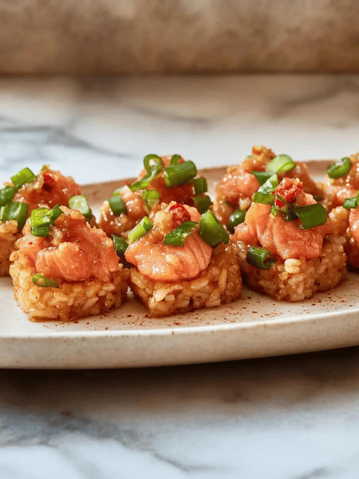 Crispy Rice with Spicy Salmon