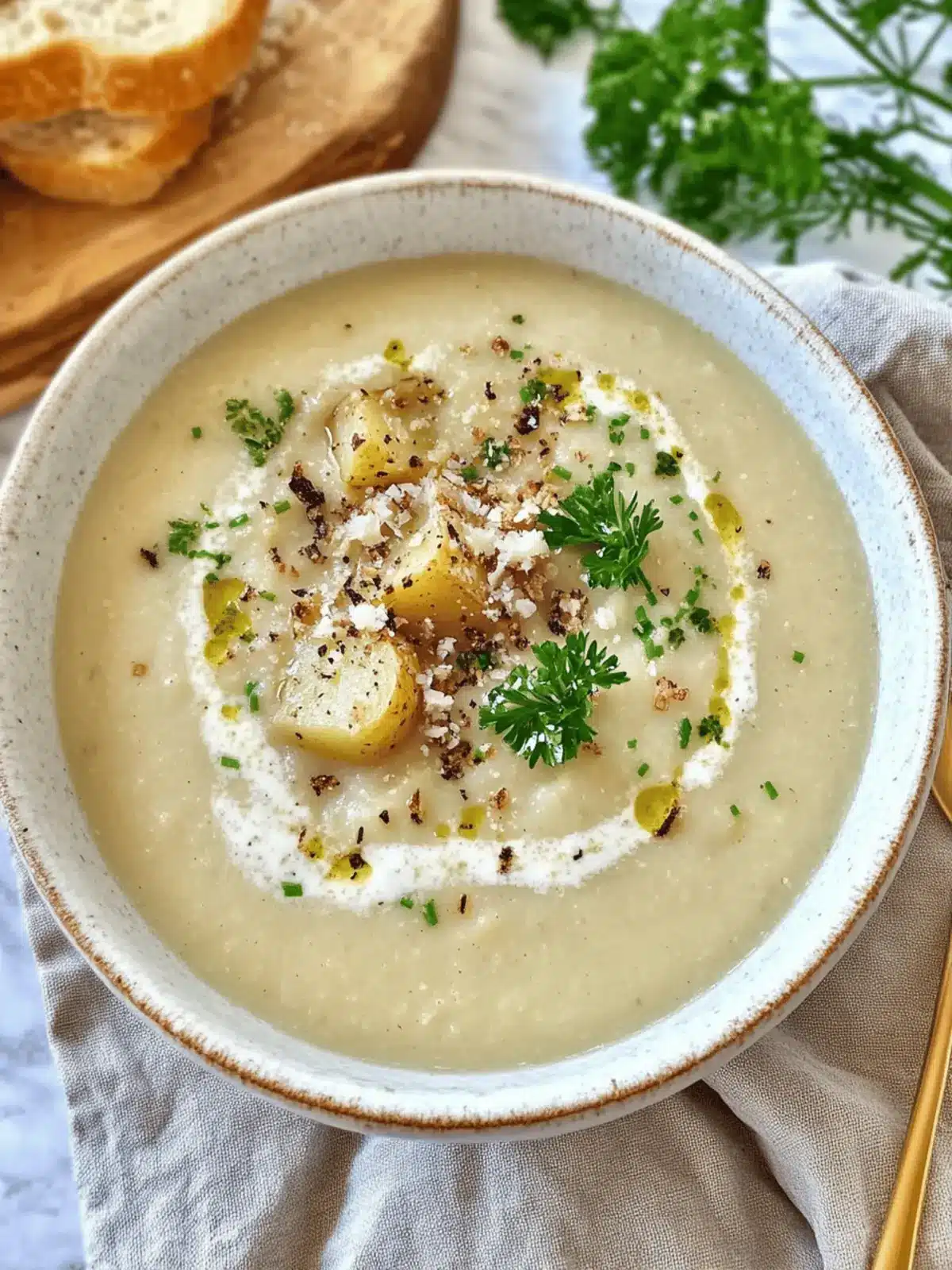 Roasted Garlic Potato Soup