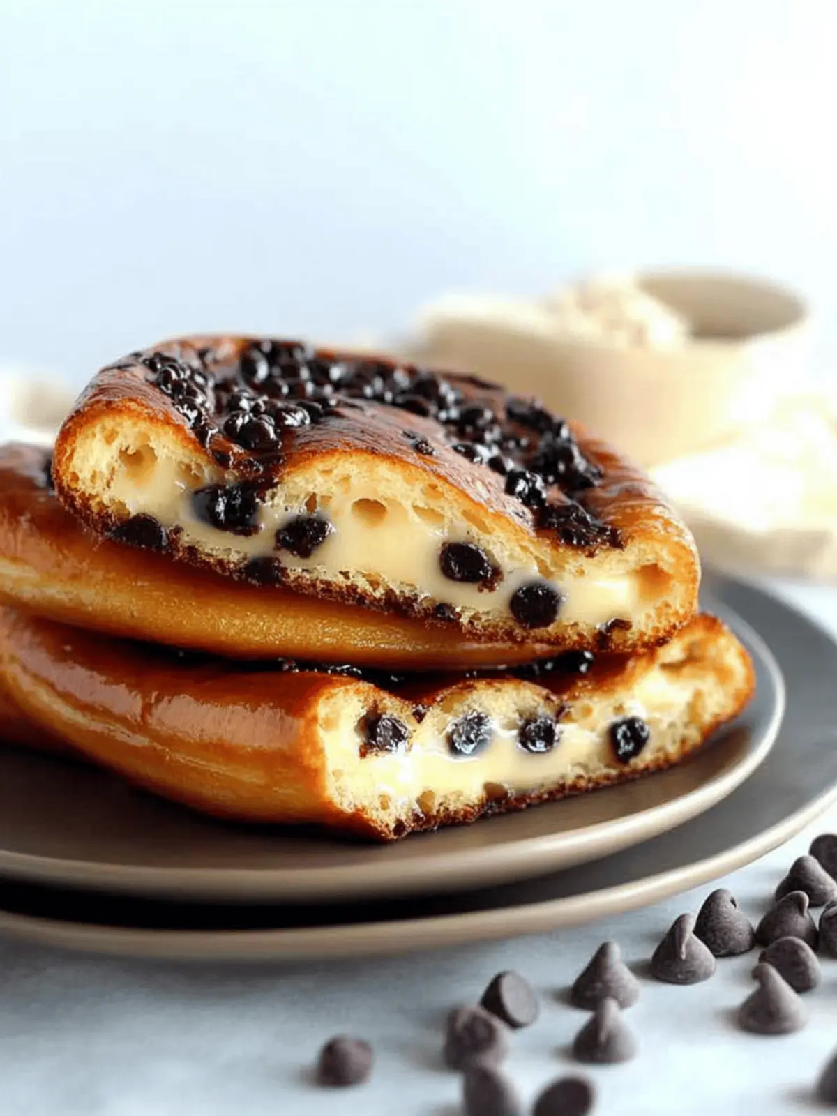 Chocolate Chip Vanilla Custard Brioches