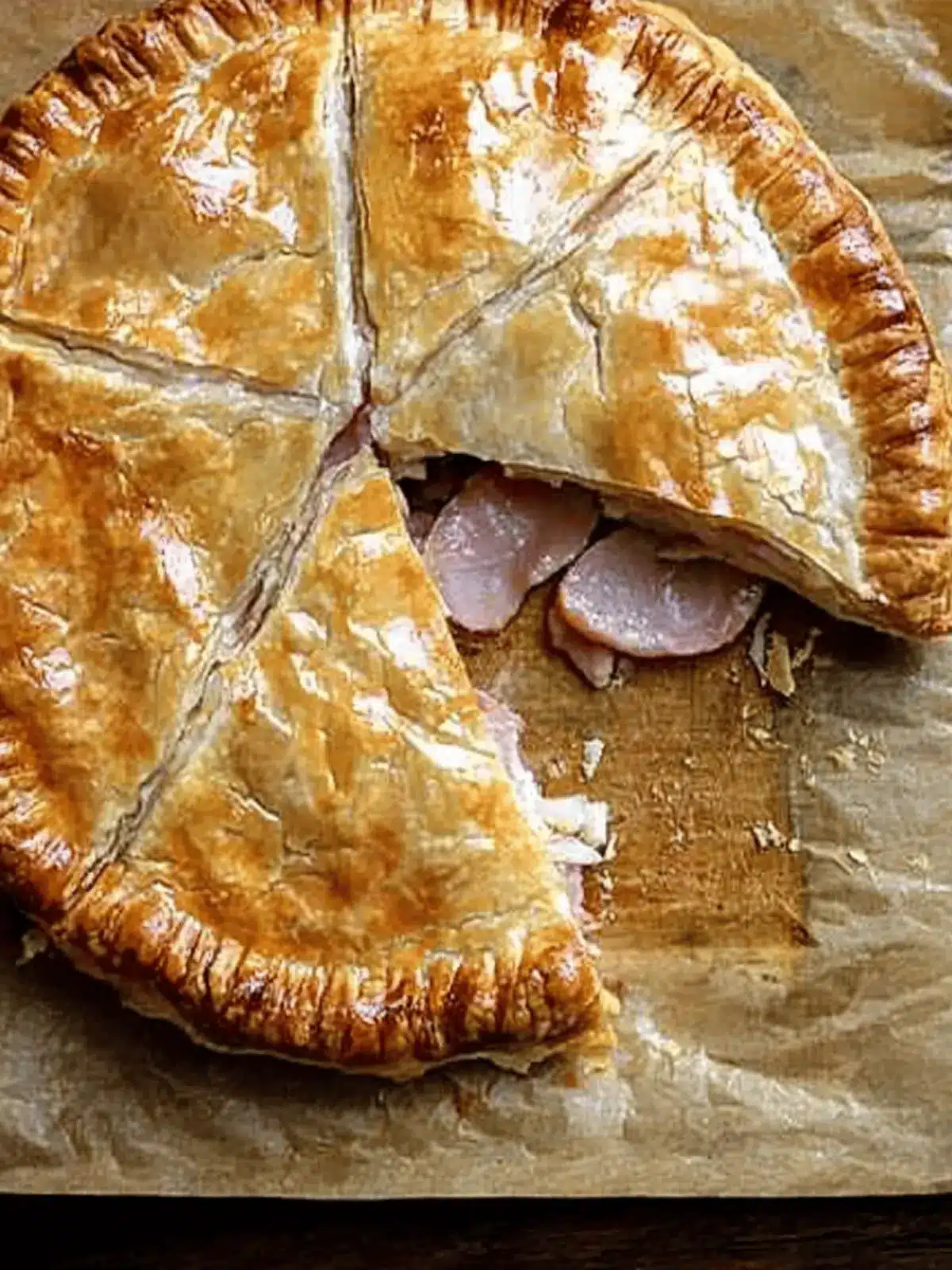 Ham and Cheese Puff Pastry Pie