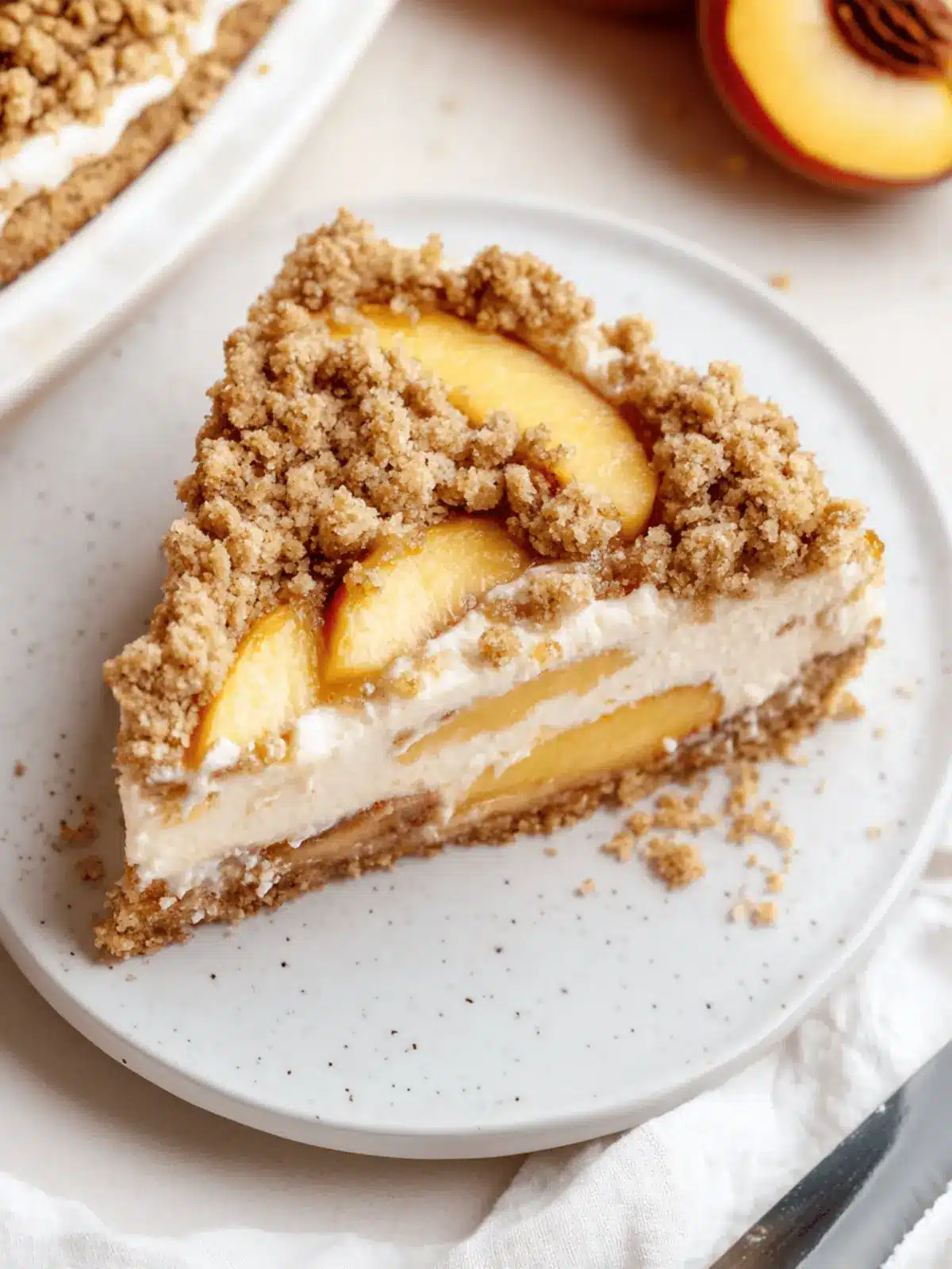 Irresistible Peach Crumble Cheesecake for Summer Bliss 2 Peach Crumble Cheesecake