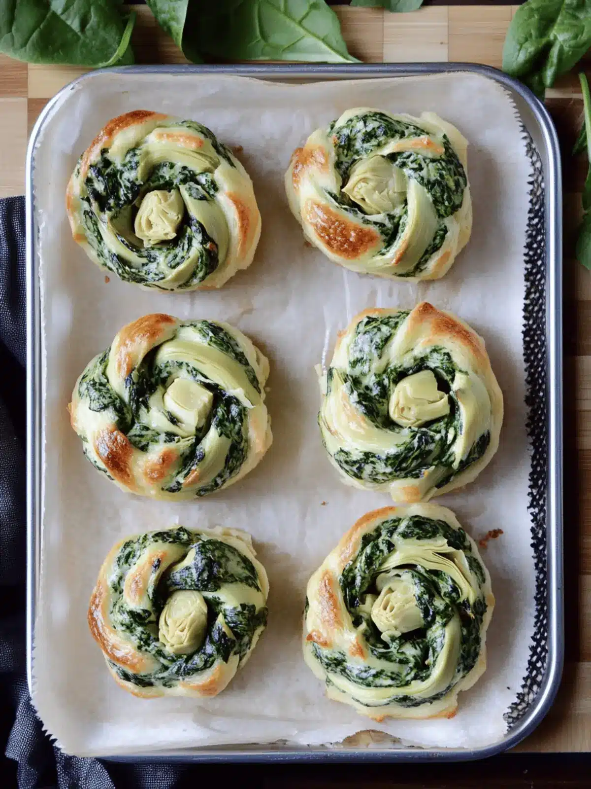 Spinach Artichoke Swirls