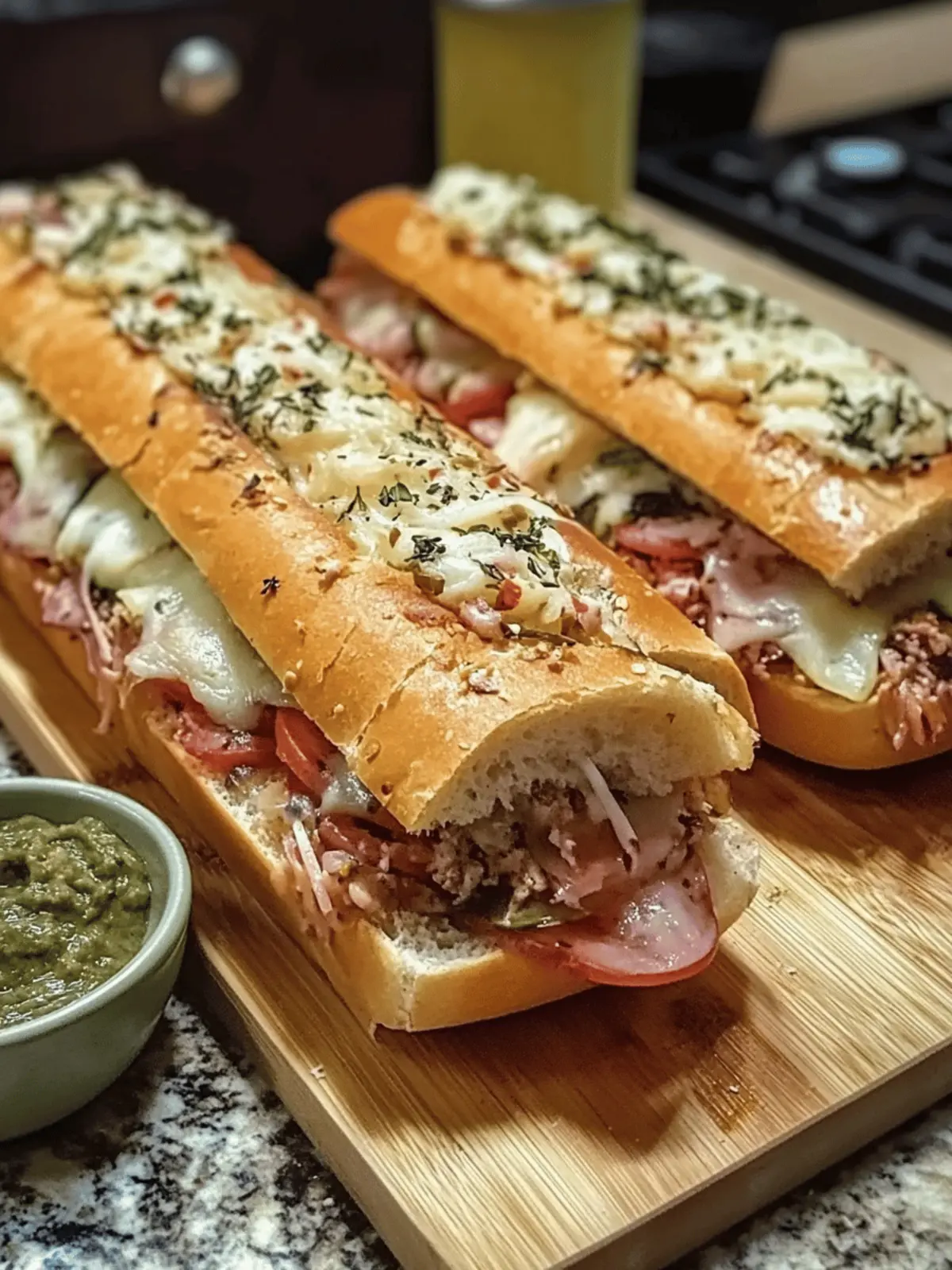 Baked Italian Sub Sandwiches